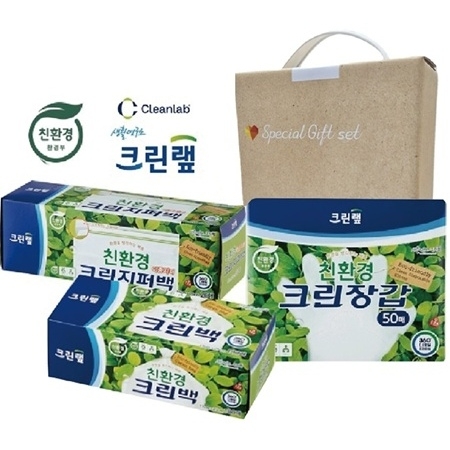 크린랩 친환경(크린백+크린장갑+지퍼백)3종세트 #2