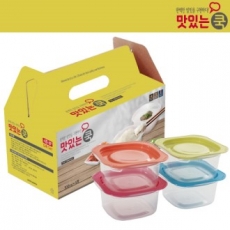 맛있는쿡 집밥 밀폐용기 4종 선물세트