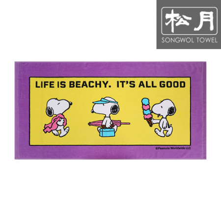 송월 스누피 라이프50 비치타올 수건 #2