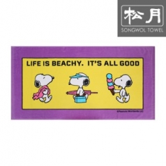 송월 스누피 라이프50 비치타올 수건