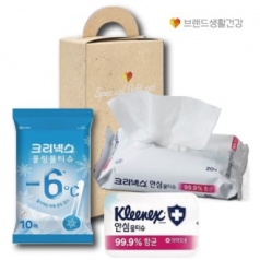 크리넥스 안심 살균소독 물티슈+크리넥스 아이스쿨링물티슈