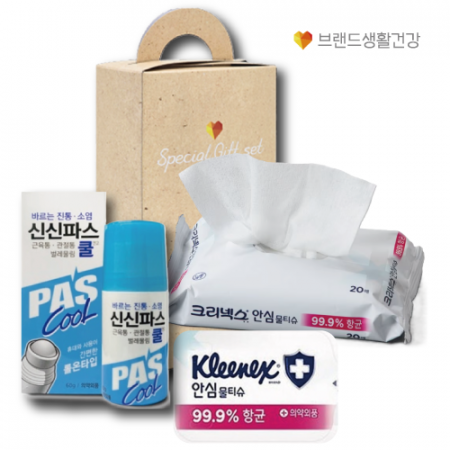 브생건 284호 2종세트 (크리넥스 안심물티슈+신신 롤온 쿨연고 파스) #4