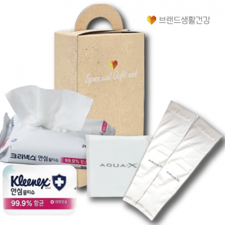 크리넥스 안심 물티슈+아쿠아 아이스쿨토시세트 #2