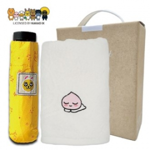 카카오프렌즈 5단수동우산+세면타올 카카오 2종세트