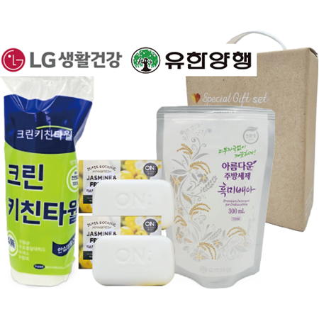 흑미배아 주방세제+엘지온더바디비누 2p+크린키친타올 #2