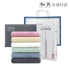 더카인드 송월 프리미엄 선물 세트 (송월 라이트 무지40 1P + 전동칫솔 1P)