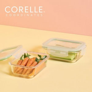 코렐 코디네이츠 브리즈 유리밀폐용기 직사각 2종