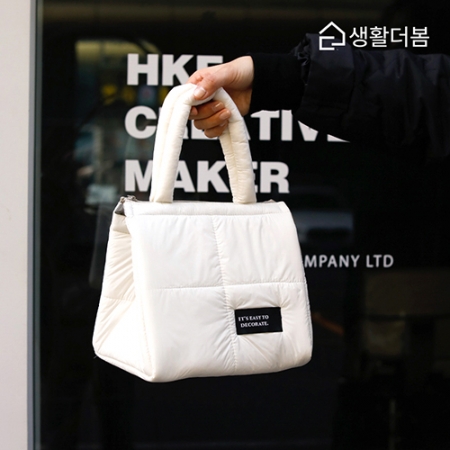 생활더봄 스퀘어 핸디 패딩 미니 보온 보냉백 #2