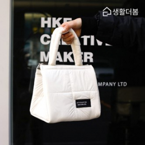 생활더봄 스퀘어 핸디 패딩 미니 보온 보냉백