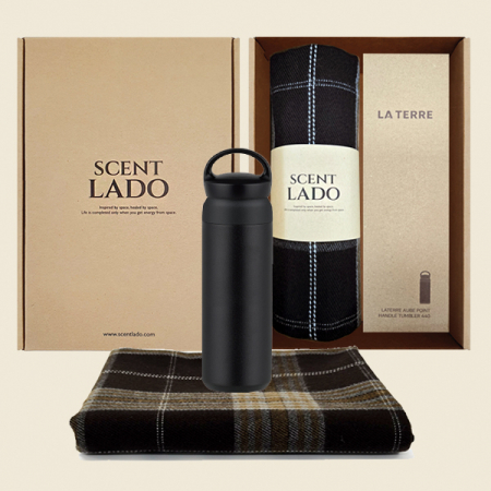 센트라도 국산 항공담요+포인트 핸들 텀블러 세트 #4