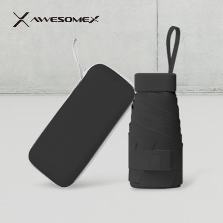 어썸엑스 UV차단 초경량 미니포켓 암막 파스텔 5단 양우산 (UPF50+) 블랙 // 인쇄배송무료 #2