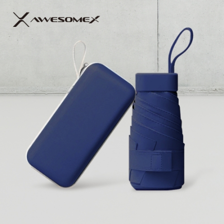 어썸엑스 UV차단 초경량 미니포켓 암막 파스텔 5단 양우산 (UPF50+) 다크네이비 // 인쇄배송무료 #2