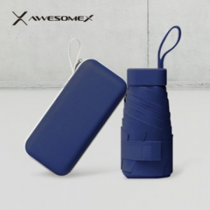 어썸엑스 UV차단 초경량 미니포켓 암막 파스텔 5단 양우산 (UPF50+) 다크네이비 // 인쇄배송무료