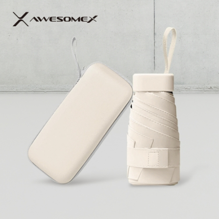 어썸엑스 UV차단 초경량 미니포켓 암막 파스텔 5단 양우산 (UPF50+) 베이지 // 인쇄배송무료 #2