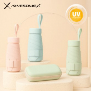 어썸엑스 UV차단 초경량 미니포켓 암막 파스텔 5단 양우산 (UPF50+) // 인쇄배송무료