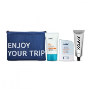 프리미어 AHC 선케어 노웨이 핸드 밤 3종세트  (선크림 선스틱 핸드크림 파우치)