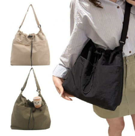 가볍고 세련 스트링 숄더백 손가방 친환경가방 캔버스백 가방 학교 학원 행사 #2