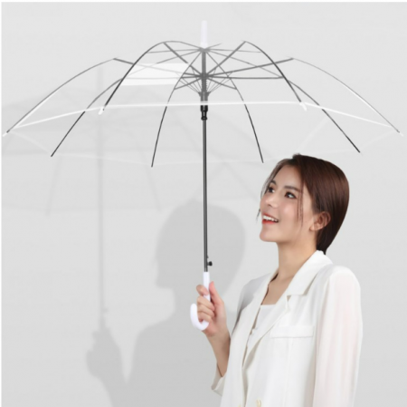8살대 비닐 투명 우산 장우산 자동 원터치 장마 선물 행사 #2