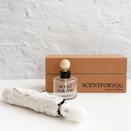 FINE 센트포유 차량용디퓨저 120ml 1구 + 초경량 핸디 자동3단 우산세트 SU11 #2