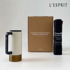 레스쁘리 고급 세트 FF(크로커다일 레터링 우산+런던로얄 머그컵 350ml)