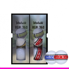 볼빅 리얼 360 퍼팅라인 6구 (3pc) 볼빅 360 골프공 6구 360도 퍼팅라인 골프공