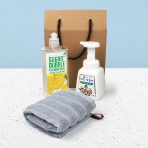 키친솝 전용 아이깨끗해+슈가버블 주방세제+순면 골지 주방타올