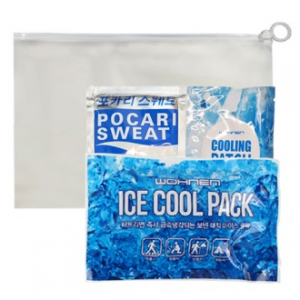 아사삭폭염예방키트 su001B 4종 포카리스웨트 아이스쿨팩 쿨패치 지퍼백