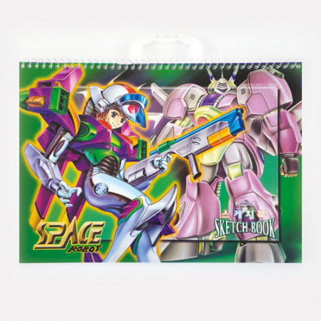 유아 어린이 스케치북 A 스페이스로봇 #2