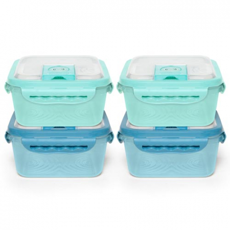 쿠비녹스 프리백 진공 밀폐용기 정사각 4종 1호 #2