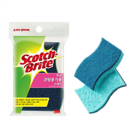 코팅 용기 전용 수세미 1입 #2