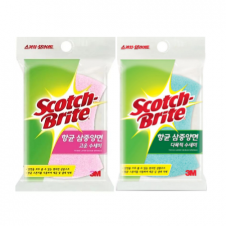 향균 부직포 스폰지 삼중 양면 수세미 #2