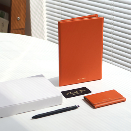 A5메모패드 이중포켓 명함지갑 볼펜 웰컴키트