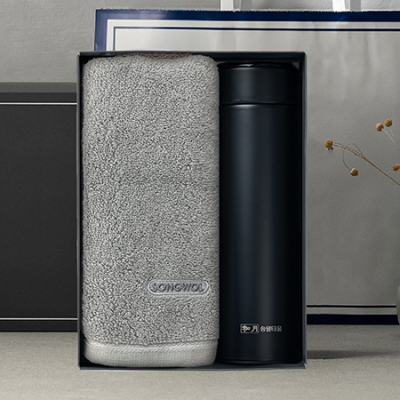 송월 프리미엄 선물 세트 (호텔 컬러풀40 1P + 스마트온도텀블러 500ml 1P) #6