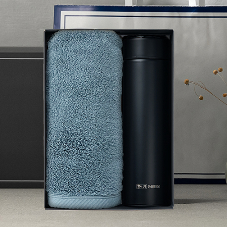 송월 프리미엄 선물 세트 (호텔40수 헤스티지 1P + 스마트온도텀블러 500ml 1P) #6