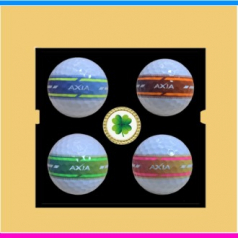 볼빅 엑시아 네온 골프공 4구 볼마커 세트 (3pc) 볼빅 네온 야광 골프공 엑시아 골프공