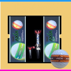 볼빅 엑시아 네온 골프공 6구 자석티 세트 (3pc) 볼빅 네온 야광 골프공 엑시아 골프공