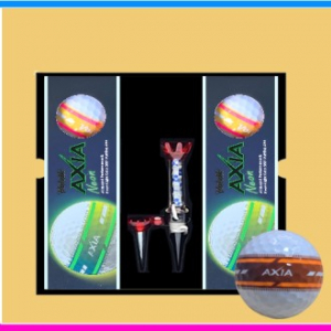 볼빅 엑시아 네온 골프공 6구 자석티 세트 (3pc) 볼빅 네온 야광 골프공 엑시아 골프공