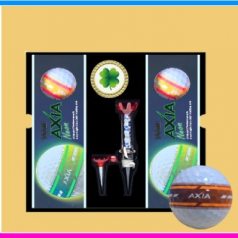 볼빅 엑시아 네온 골프공 6구 볼마커 자석티 세트 (3pc) 볼빅 네온 야광 골프공 엑시아 골프공