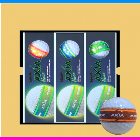 볼빅 엑시아 네온 골프공 9구 세트 (3pc) 볼빅 네온 야광 골프공 엑시아 골프공 #2