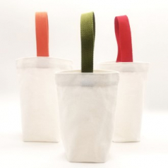 컬러손잡이 미니 에코백 텀블러가방 인쇄 2가지사이즈