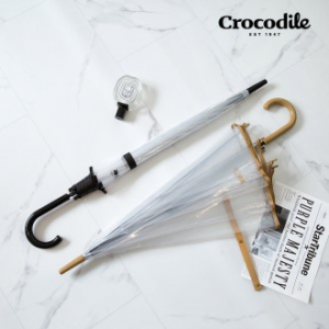 크로커다일 60-8K 바이어스 투명 비닐 장우산 2개셋트