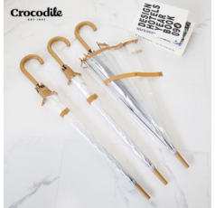 크로커다일 60-8K 바이어스 투명 비닐 장우산 3개셋트