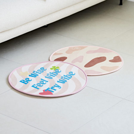 극세사 인테리어 원형 러그 발매트 풀컬러 인쇄(50cm) // 주문제작 #3