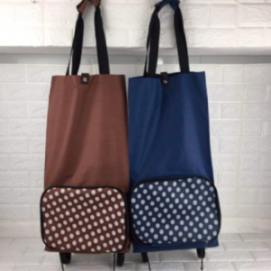 땡땡이 시장가방 장바구니 바퀴캐리어 파우치