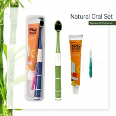 죽염광폭LG칫솔 페리오 치간1p 칫솔치약세트