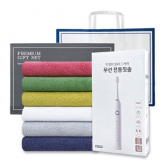 송월 프리미엄 선물 세트 (호텔 컬러풀40 1P + 전동칫솔 1P)