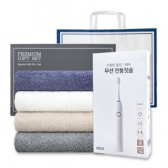 송월 프리미엄 선물 세트 (호텔40수 테일러 1P + 전동칫솔 1P)