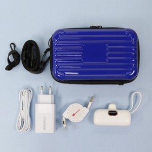 여행용미니캐리어파우치고속보조배터리충전기세트