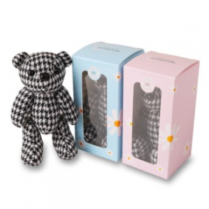 토이웍스 키링 체크 곰 인형