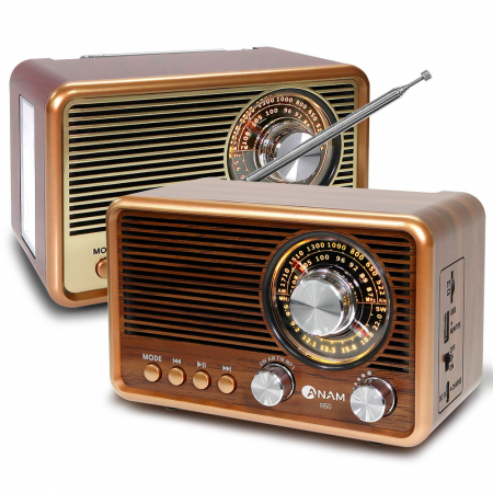 USB음원 TF카드 레트로 아날로그 블루투스 스피커 클래식 휴대용 탁상용 라디오 R50 #2